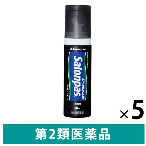 定期入れの エアーサロンパスDX 患部を スプレー式 久光製薬 5本セット 80ml 肩こり・腰痛・筋肉痛緩和
