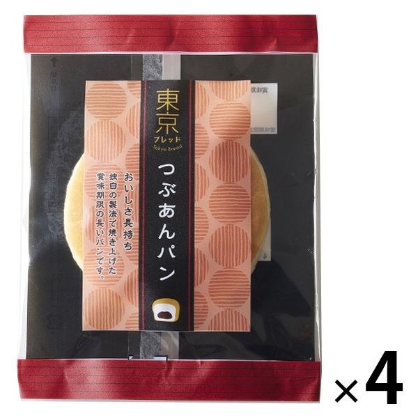 【ワゴンセール】東京ブレッド つぶあんパン 1セット（4個）ロングライフパン