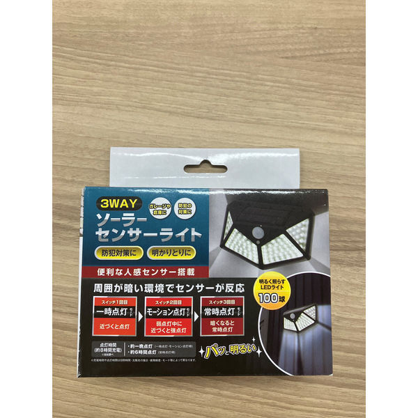 ライソン 3WAYソーラーセンサーライト IB-090 1個（直送品