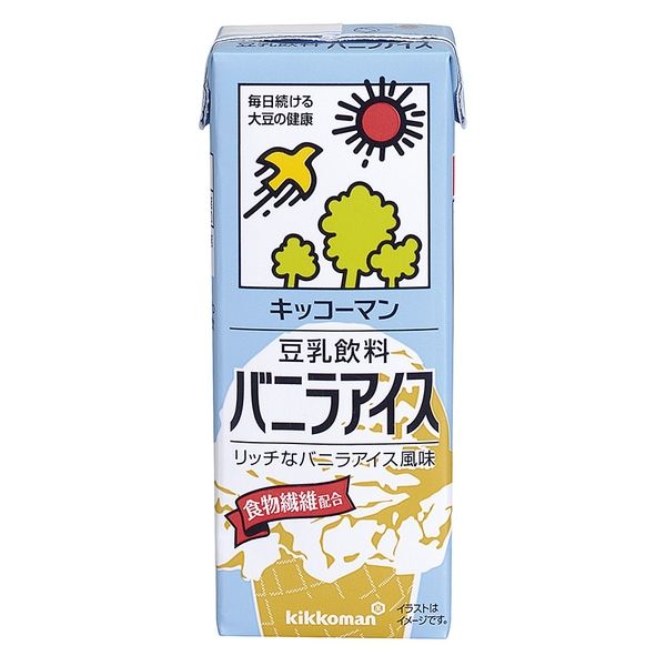 キッコーマンソイフーズ 豆乳飲料 バニラアイス 200ml×18個 4930726100820 18セット（直送品）
