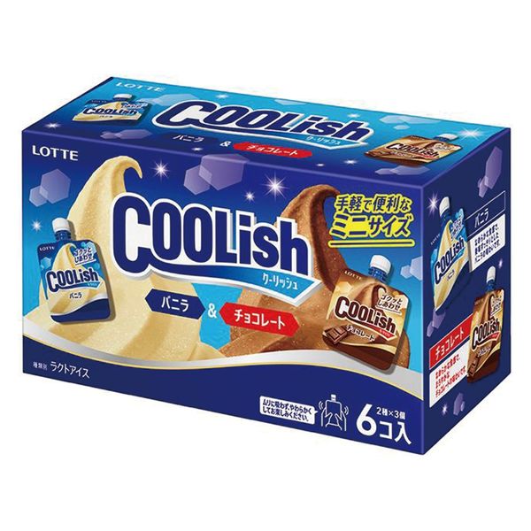 ロッテ [アイス] クーリッシュ マルチ バニラ＆チョコレート 480ml×8個（直送品）