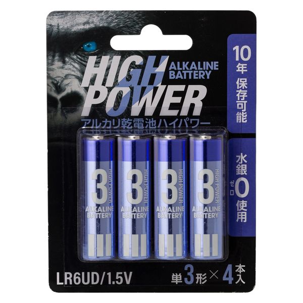 伊藤忠リーテイルリンク（株） アルカリ乾電池UDハイパワー 単3 4P
