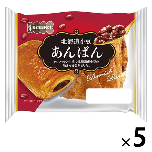 KOUBO 北海道小豆あんぱん 1セット（5個入）パネックス ロングライフパン