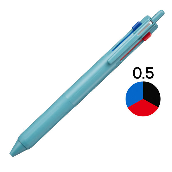 ジェットストリーム3色ボールペン 0.5mm 黒インク70％増量タイプ フォレストブルー SXE350705.39 1本