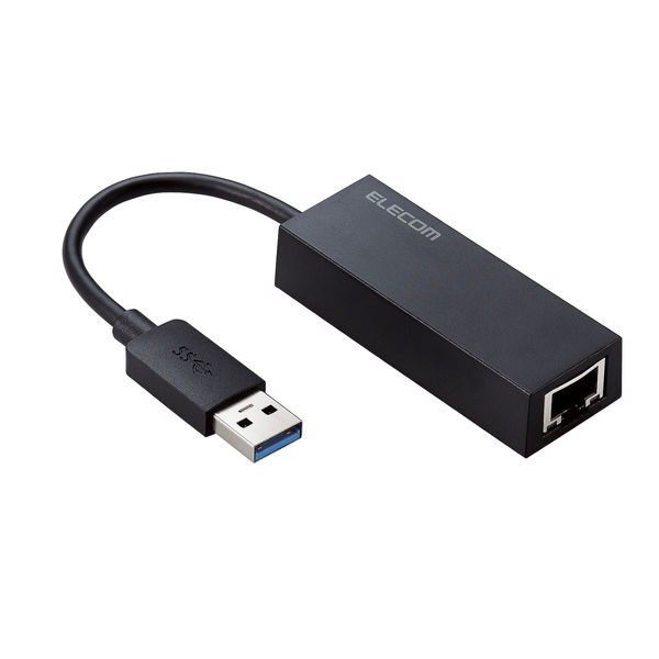 有線LANアダプター USB-A LANポート×1 ギガ USB3.2(Gen1) 黒 EDC-GUA3V2-B エレコム 1個 - アスクル