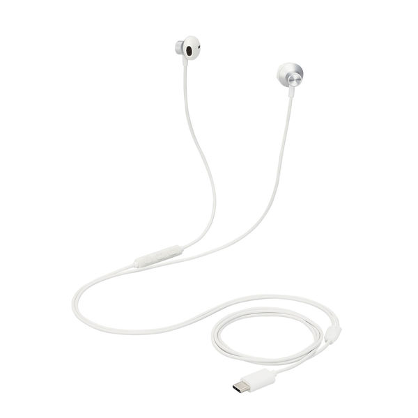 イヤホン タイプC マイク付き セミオープン型 インナーイヤータイプ 有線 シルバー EHP-DF10IMSV エレコム 1個（直送品）