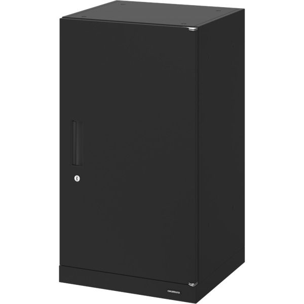 オカムラ ジャスタス収納 片開き（シリンダー錠） 2段 本体（下置き） 幅450×奥行400×高さ800mm ブラック 1台  オリジナル