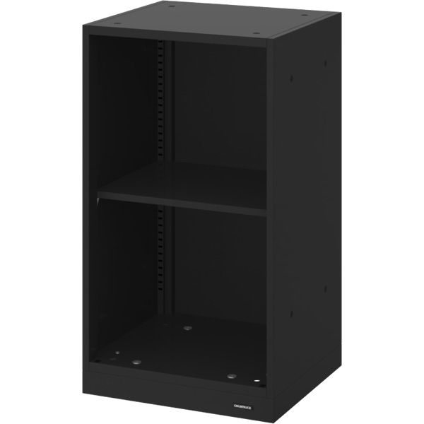 オカムラ ジャスタス収納 オープン（シェルビング） 2段 本体（下置き） 幅450×奥行400×高さ800mm ブラック 1台  オリジナル