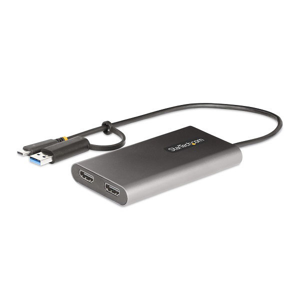 USB-C USB-A HDMI変換アダプタ HDMI×2 100W 109B-USBC-HDMI（直送品