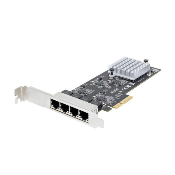 LANカード　PCIe x4　4ポート　マルチギガビット　PR42GI-NETWORK-CARD（直送品）