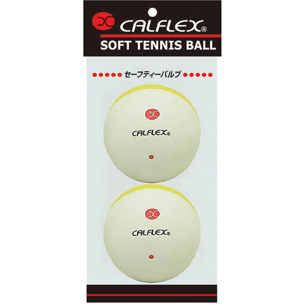CALFLEX（カルフレックス） ツートンカラーソフトテニスボール ホワイト×イエロー CLB402WHYL 1セット(2個入×6)（直送品）