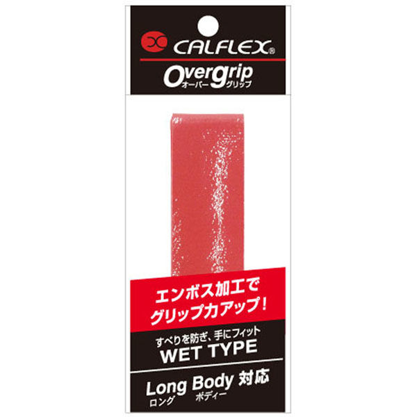 CALFLEX（カルフレックス） テニス エンボスオーバーグリップテープ レッド GT21RD 1セット(1本入×12)（直送品）