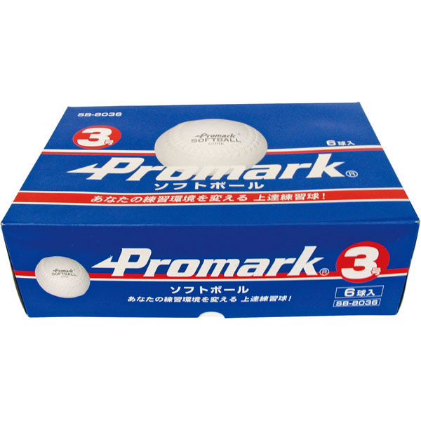 Promark（プロマーク） ソフトボール ボール 練習球 3号球 SB8036 1セット(6個入)（直送品）