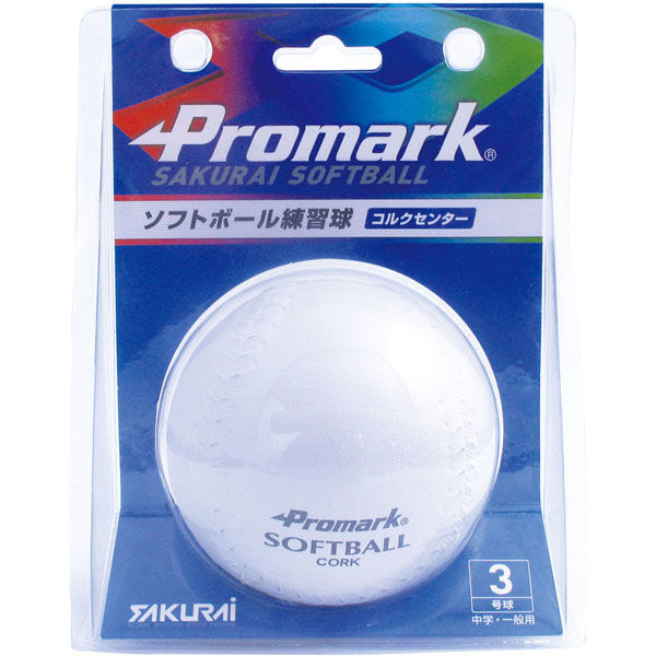 Promark（プロマーク） ソフトボール ボール 練習球 3号球 SB803N 1セット(1個入×10)（直送品）