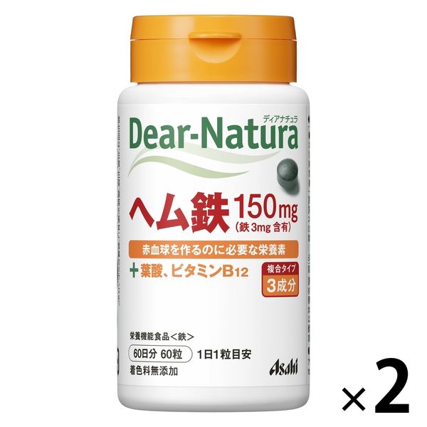 ディアナチュラ ヘム鉄 60日分 2個 アサヒグループ食品 - アスクル