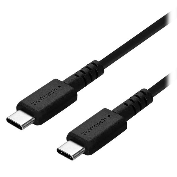 USB Type-Cケーブル 1.2m PD60W充電 USB-C[オス]-USB-C[オス] ブラック 1本 オウルテック アスクル