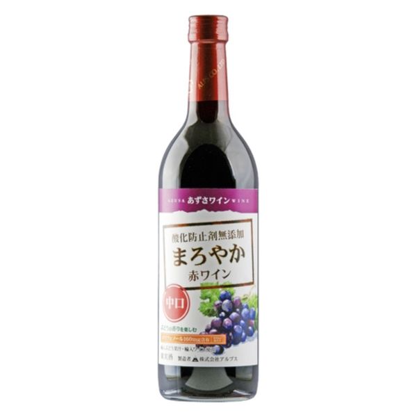 アルプス あずさ まろやか 赤 中口 720ml 4906251552526 1本（直送品）