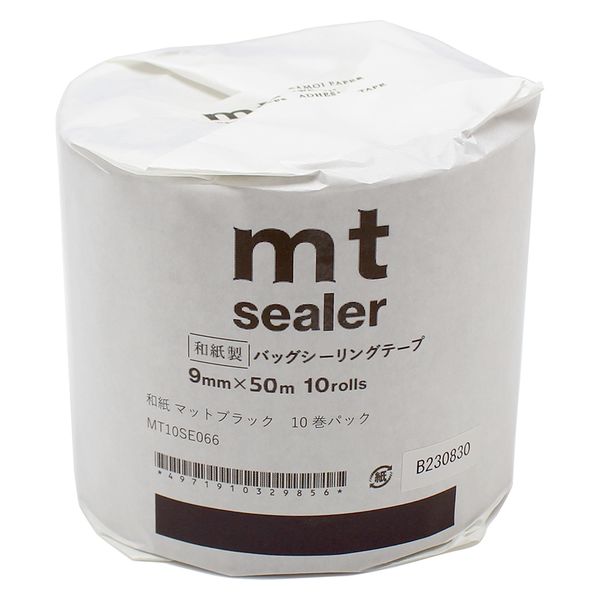mt sealer 和紙 マットブラック 黒 10巻パック MT10SE066 1本 カモ井加工紙（直送品）