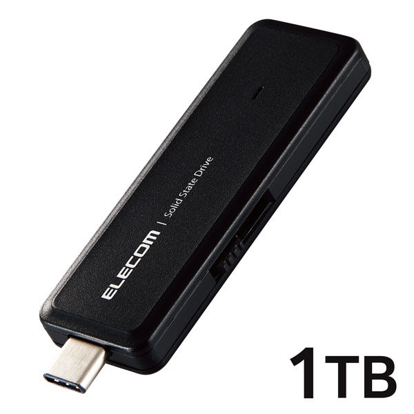 SSD 外付け 1TB USB3.2(Gen2) 小型 USBメモリ型 ブラック ESD