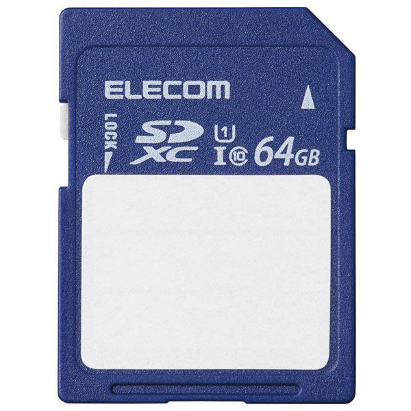 SDカード SDXC 64GB Class10 UHS-I U1 80MB/s MF-FS064GU11C エレコム 1個