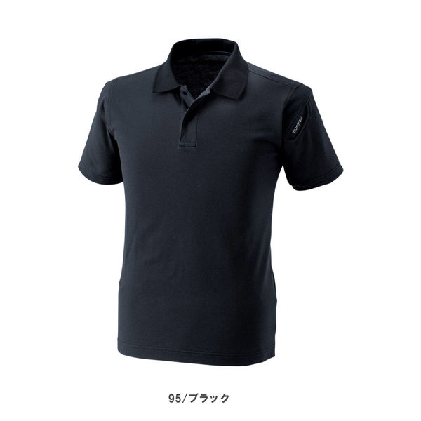 【TSデザイン】ACTIVE COLOR LAB ESショートスリーブポロシャツ  4065  SS  95　ブラック  1着（直送品）