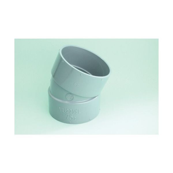東栄管機 トーエー VU継手 22°1/2エルボ 100 VU22.5L100 1個 857-9137（直送品）