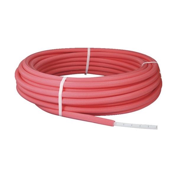 オンダ製作所 架橋ポリエチレン管 被覆イージーカポリパイプW ピンク 5mm被覆 13A 60m PEX13C-PP5-Y60 1巻（直送品）
