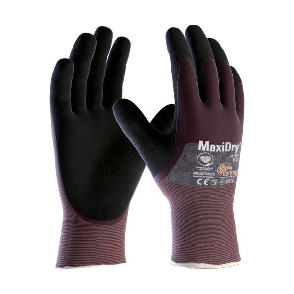 ATG エーティージー 耐水・耐油ニトリル背抜き手袋 マキシドライ 56ー425