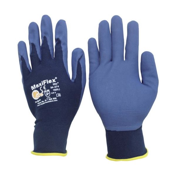 ATG エーティージー ニトリル背抜き手袋 マキシフレックス・エリート 34ー274 XLサイズ 34-274-XL 1双 546-0497（直送品）