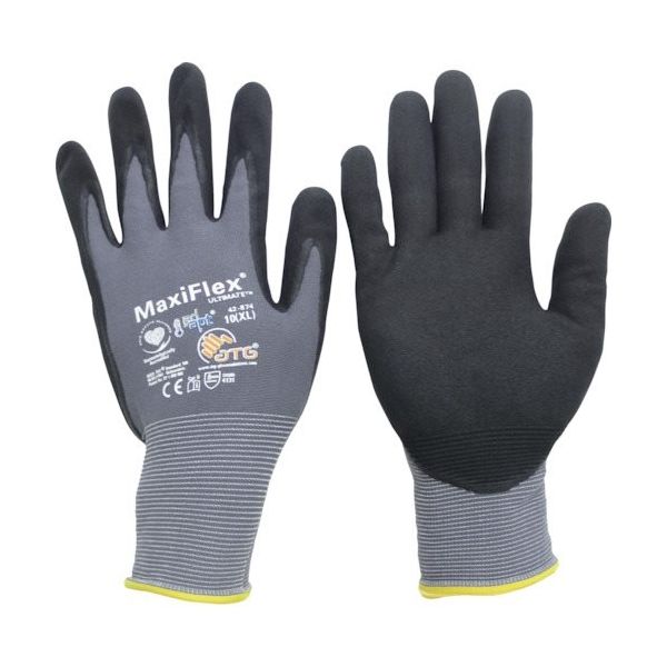 ATG エーティージー ニトリル背抜き手袋 マキシフレックス・アルティメイト 42ー874 XLサイズ 42-874-XL 1双（直送品）