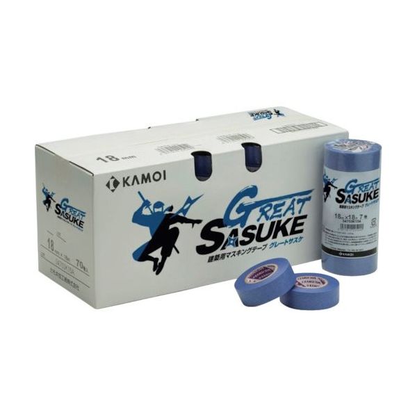 カモ井加工紙 カモ井 グレートサスケ マスキングテープ建築塗装用(5巻入り) GREATSASUKE-24 1パック(5巻)（直送品）