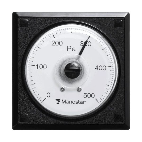 山本電機製作所 マノスター WO81 パネル角形 100Pa 風量計 垂直 WO81PRN100DMV 1台 221-9538(直送品)