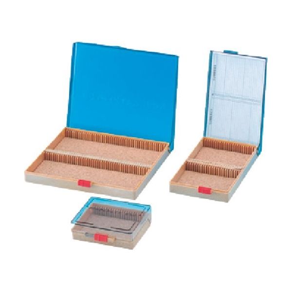 東京硝子器械 TGK プレパラートボックス 透明蓋 50枚用 715-14-35-05 1箱 185-0445（直送品）