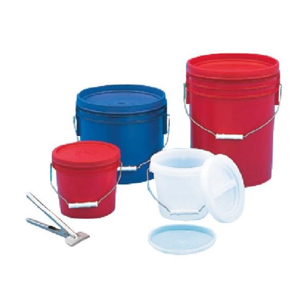 東京硝子器械 TGK トスロン密閉容器 丸形 20L レッド 125-23-63-09 1個 191-4576（直送品）