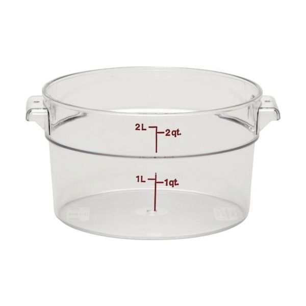 CAMBRO 丸型コンテナー/クリアー RFSCW2 1個 253-4341（直送品）