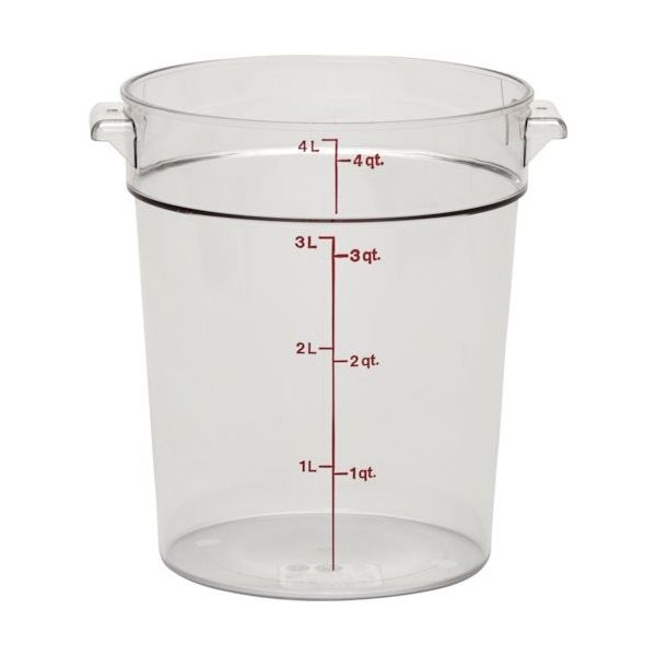 CAMBRO 丸型コンテナー/クリアー RFSCW4 1個 253-4324（直送品）