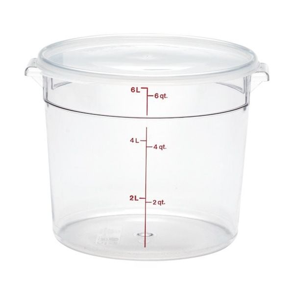 CAMBRO 丸型コンテナー/クリアー RFSCW6 1個 253-2740（直送品）
