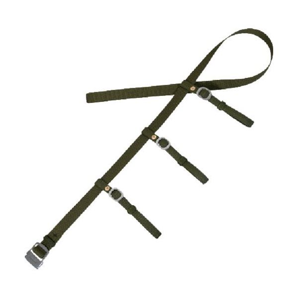 TSUYORON 柱上安全帯用補助用ベルト 補助帯 Tー565ーODーLL 深緑 ベルト幅25mm LLサイズ T-565-OD-LL-BP（直送品）