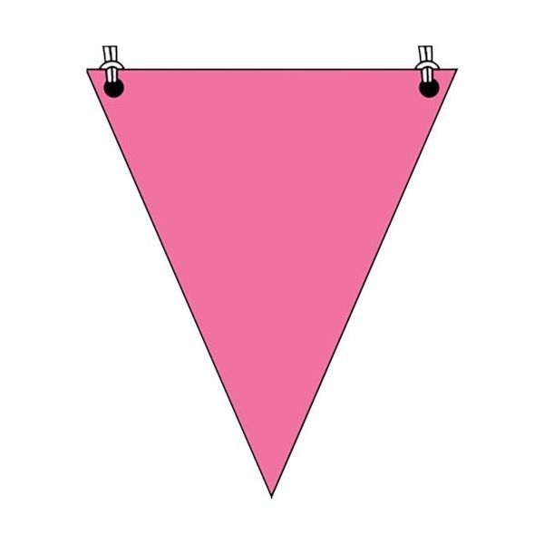 ユニット 三角旗 蛍光ピンク無地 372-66 1枚 106-0154（直送品）