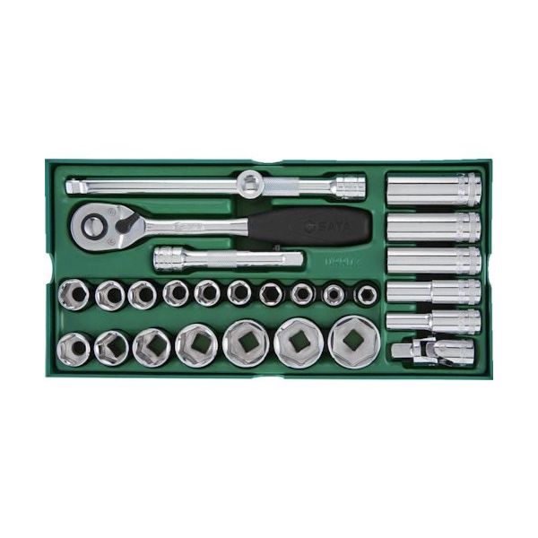 Apex Tool Group SATA 1/2DRソケットレンチセット(6角タイプ)トレー入り 09903 1セット(1組)（直送品）