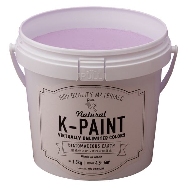 ワンウィル K-PAINT 珪藻土 1.5kg ラベンダー209366　1缶（直送品）