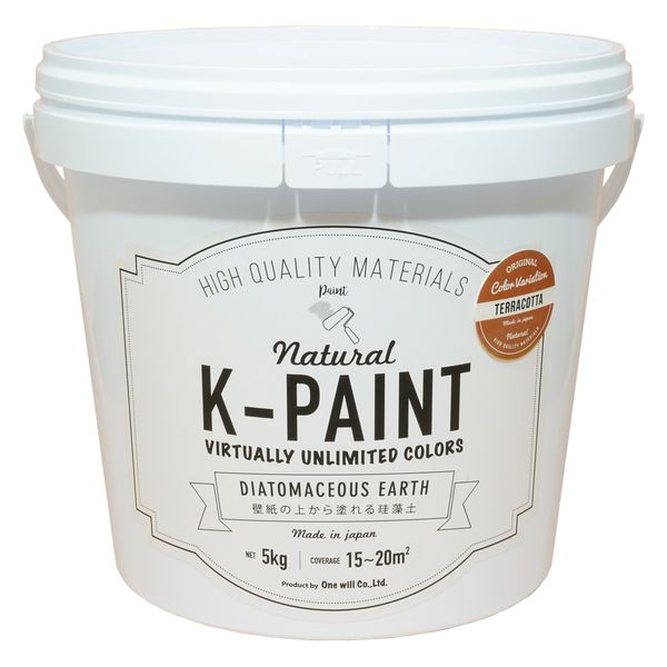 ワンウィル K-PAINT 珪藻土 5kg テラコッタ209381　1缶（直送品）