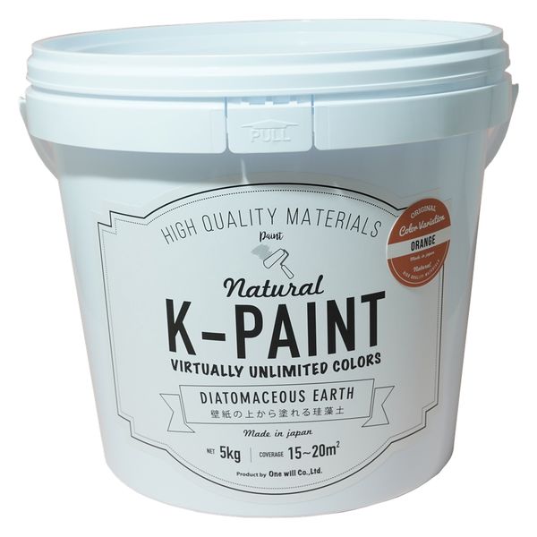 ワンウィル K-PAINT 珪藻土 5kg オレンジ209405　1缶（直送品）