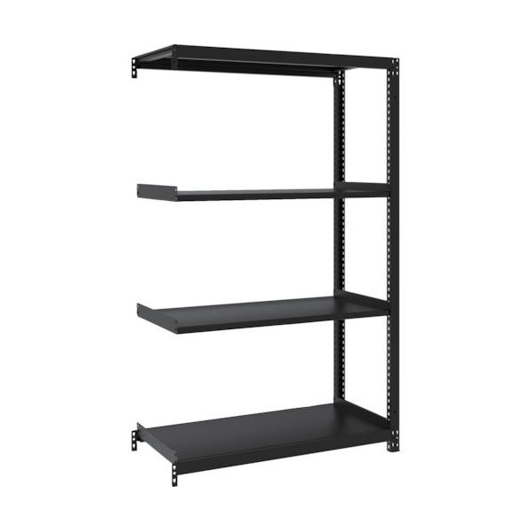 TRUSCO スチールラック M1型ボルトレス軽量棚900X420XH1500 4段 連結 サテンブラック M1-5344B-SB 1台（直送品）