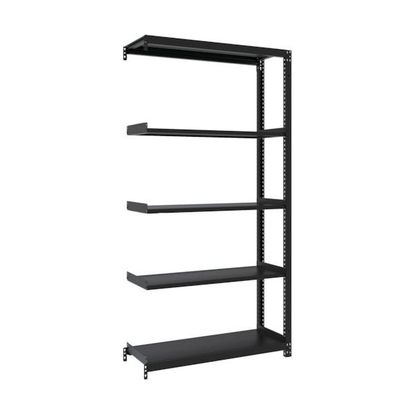 TRUSCO スチールラック M1型ボルトレス軽量棚900X320XH1800 5段 連結 サテンブラック M1-6335B-SB 1台（直送品）