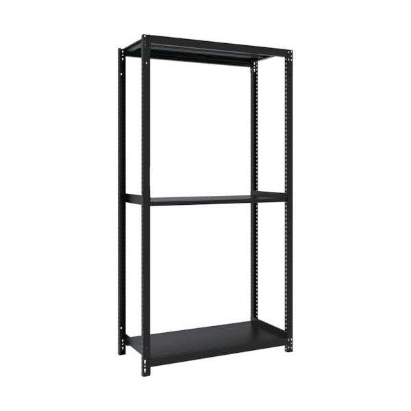 TRUSCO スチールラック M1型ボルトレス軽量棚900X420XH1800 3段 サテンブラック M1-6343-SB 1台（直送品）