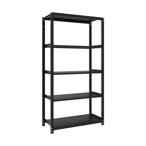 TRUSCO スチールラック M1型ボルトレス軽量棚900X420XH1800 5段 サテンブラック M1-6345-SB 1台（直送品）