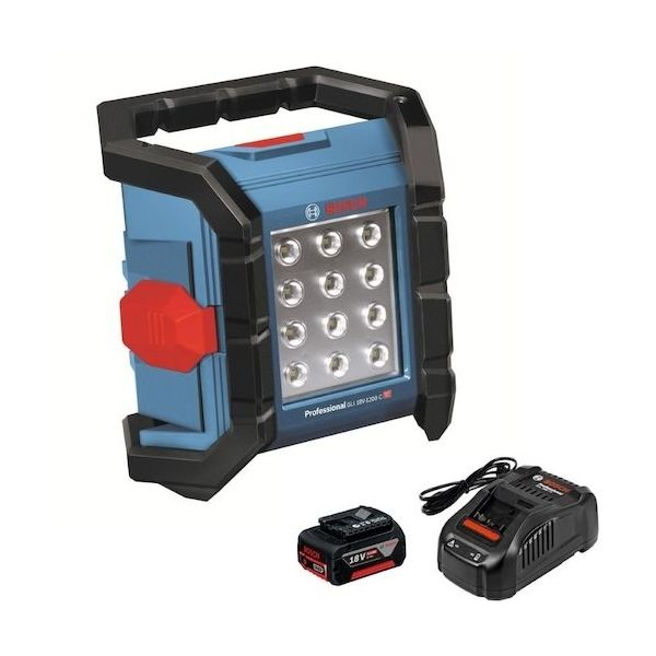 ボッシュ 18VコードレスライトLED+バッテリー充電器セット GLI18V-1200CSET 1セット 522-7338（直送品）