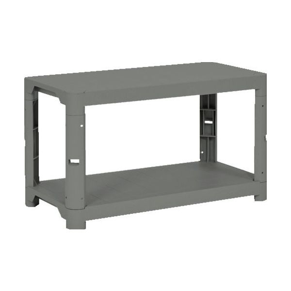 トラスコ中山 TRUSCO プラ棚 高さ515ー2段タイプ コーナーキャップ4個付 アーセナルグレー TPT-1342C-DG 1台（直送品）