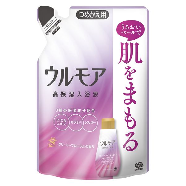 入浴剤 乾燥肌 高保湿入浴液ウルモア クリーミーフローラル 詰替 480mL